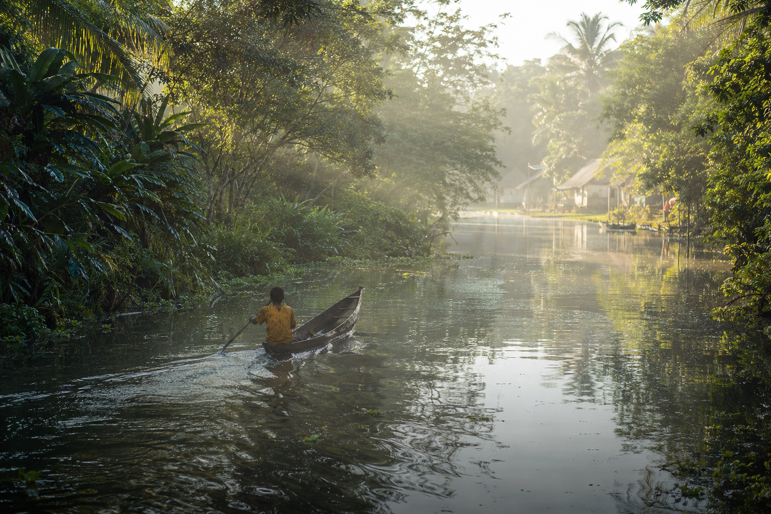 Navigation sur le canal des Pangalanes